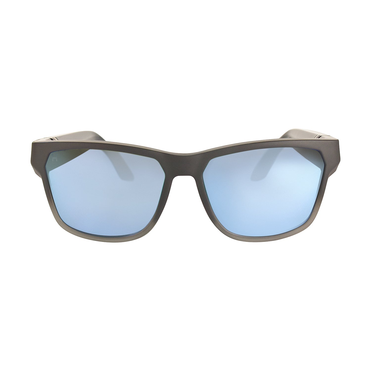 Black & Grey Frame, Metallic Silver Mirror Lenses - GoodHeye