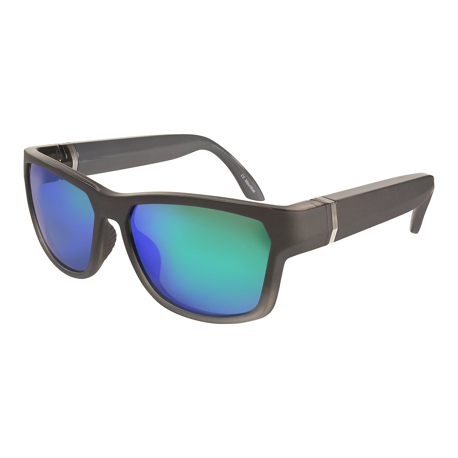 Black & Grey Matte Frame with Green Mirror Lens - GoodHeye