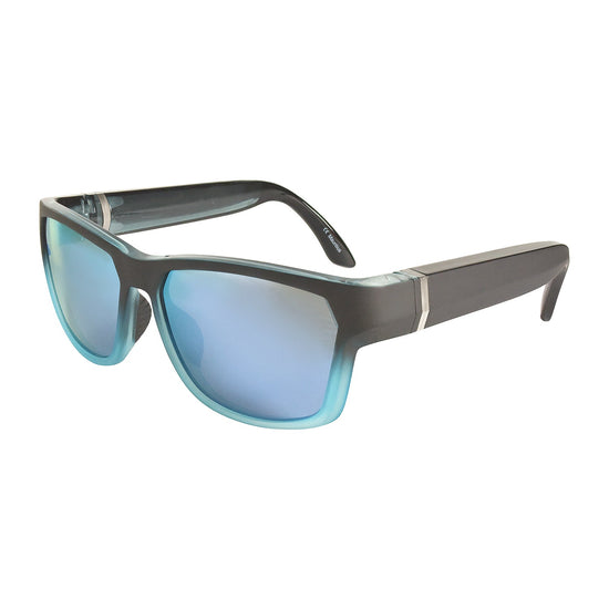 Black Matte & Blue Frame, Blue Mirror Lenses - GoodHeye