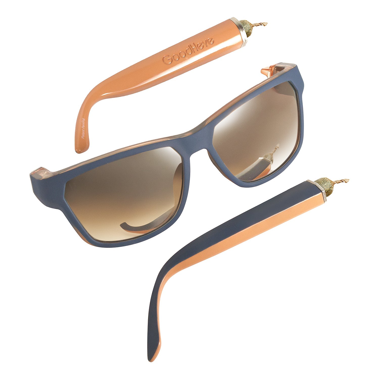 Blue & Orange Frame with Gold Mirror Lens - GoodHeye
