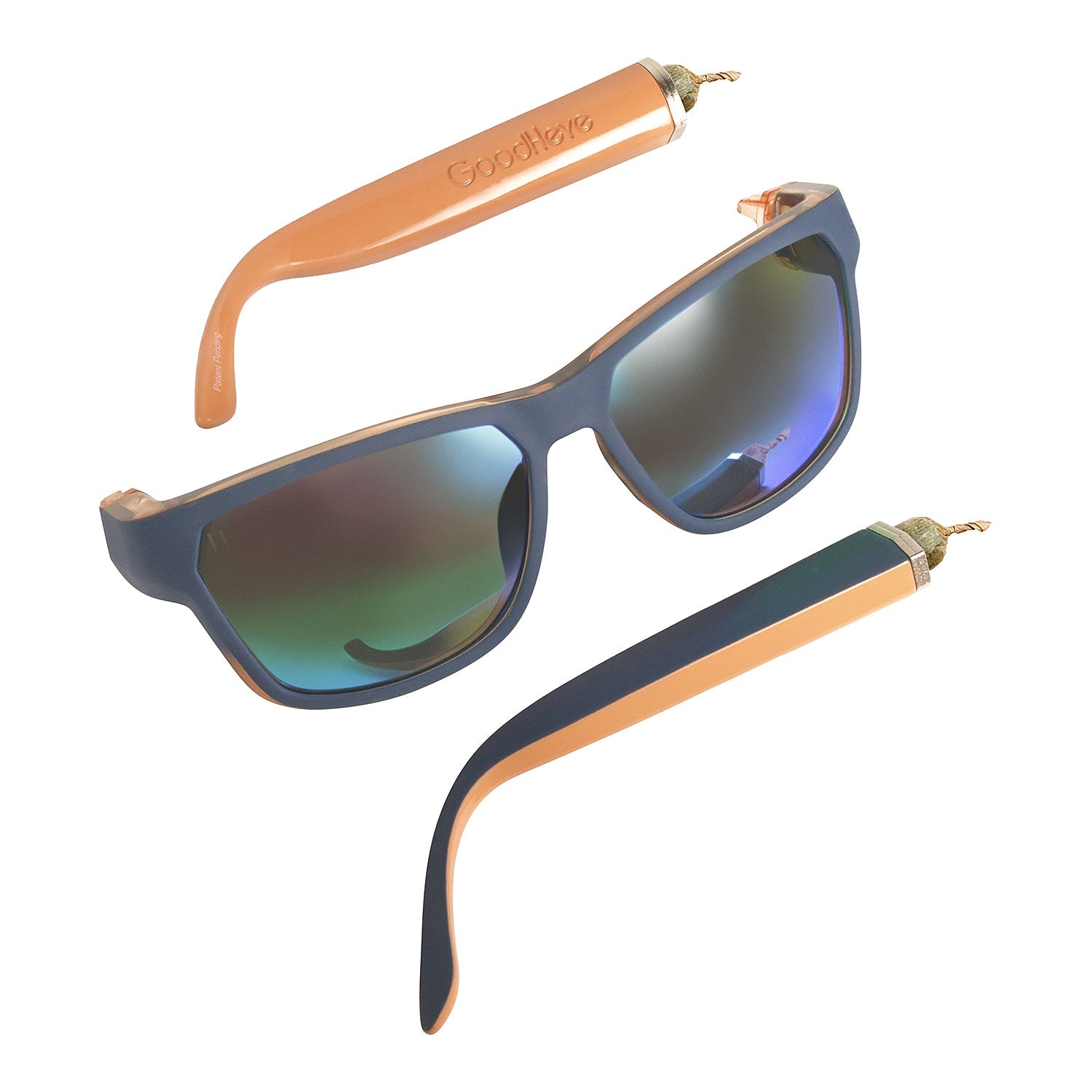 Blue & Orange Matte Frame with Blue Mirror Lens - GoodHeye
