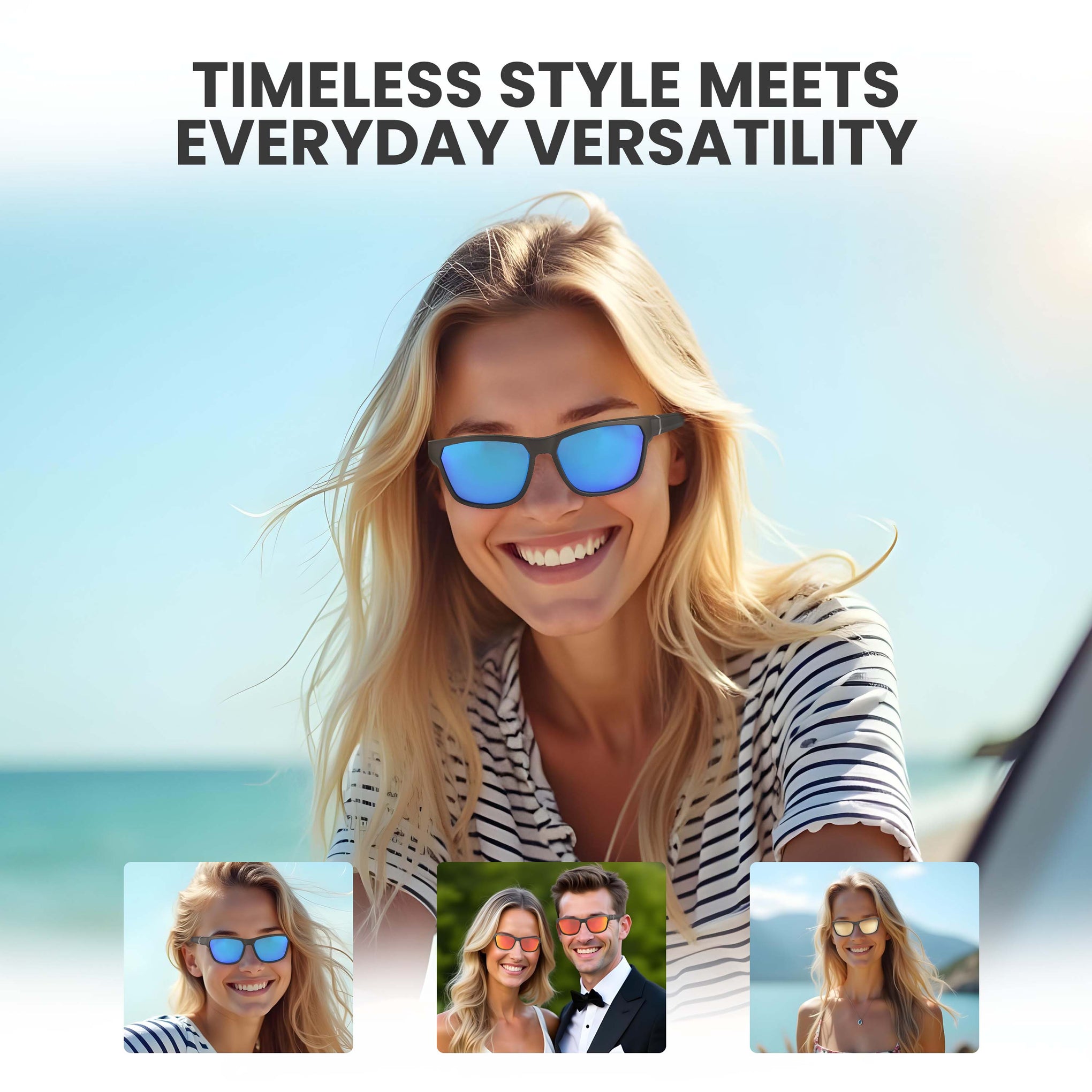 Blue & Orange Matte Frame with Blue Mirror Lens - GoodHeye