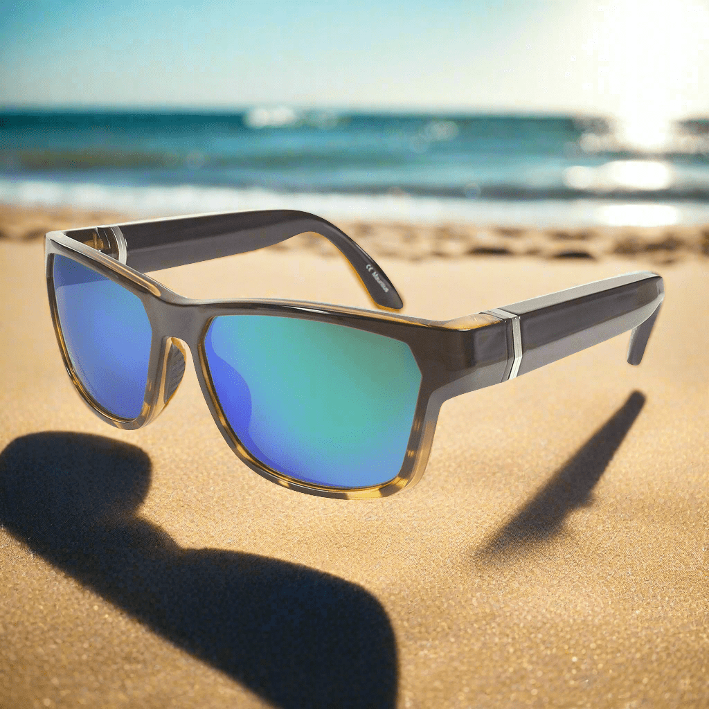 Tortoise Frame with Green Mirror Lens - GoodHeye