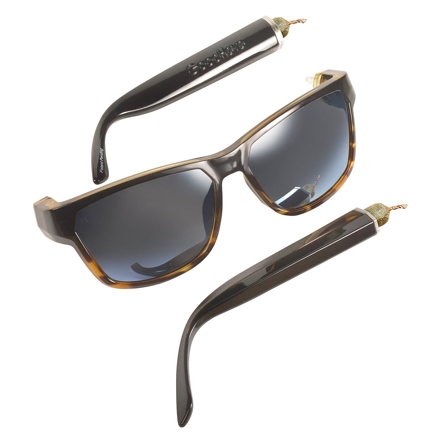 Tortoise Shell Frame, Metallic Silver Mirror Lenses - GoodHeye