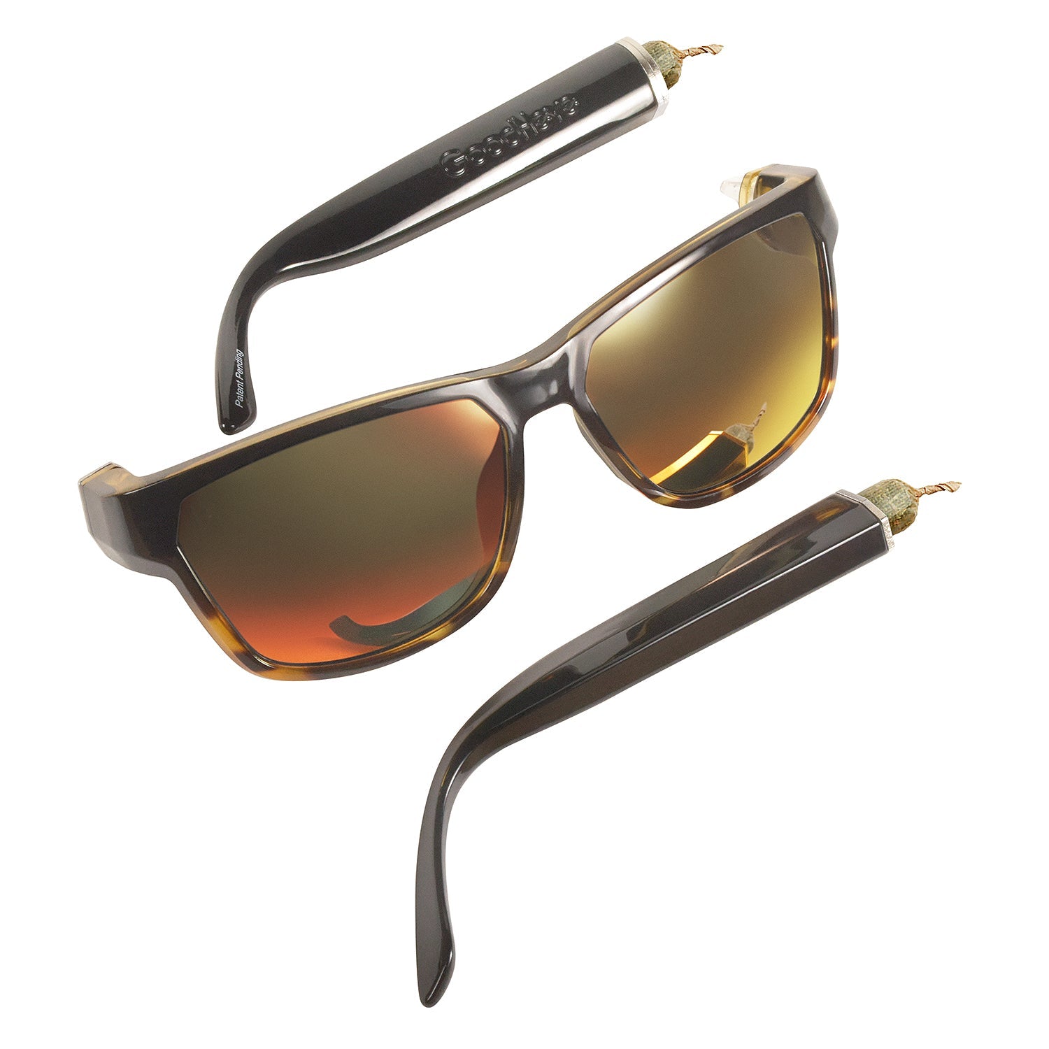 Tortoise Shell Frame, Red Mirror Lenses - GoodHeye
